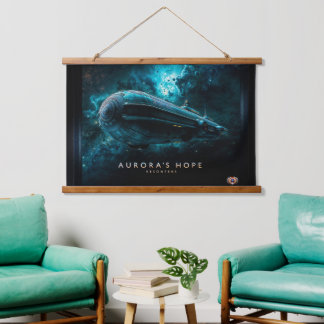 Aurora's Hope, Cosmic Journey by Xzendor7 Hanging Tapestry
