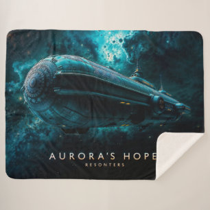 Aurora's Hope, Cosmic Journey by Xzendor7 Sherpa Blanket