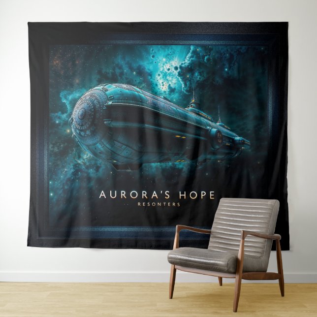 Aurora's Hope, Cosmic Journey by Xzendor7 Tapestry (In Situ (Horizontal))