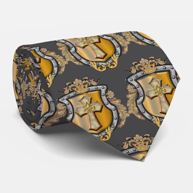 Aurum Family Crest Surname Tie (Rolled)