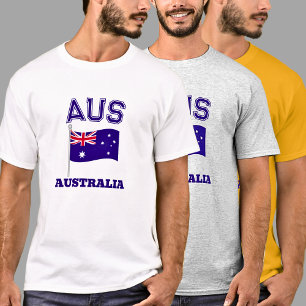 AUS Australia Australian Flag Sports T-Shirt
