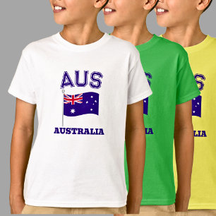 AUS Australia Australian Flag Sports  T-Shirt