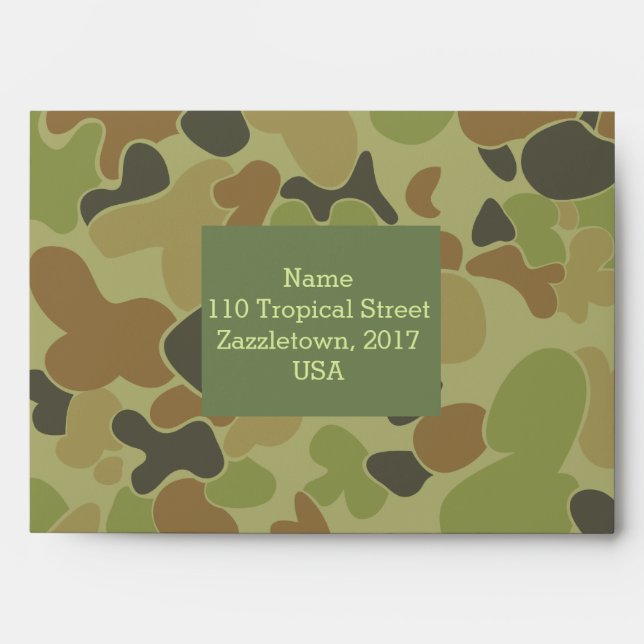 Aus green camouflage envelopes (Front)