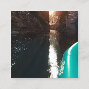 ausable chasm rafting square business card