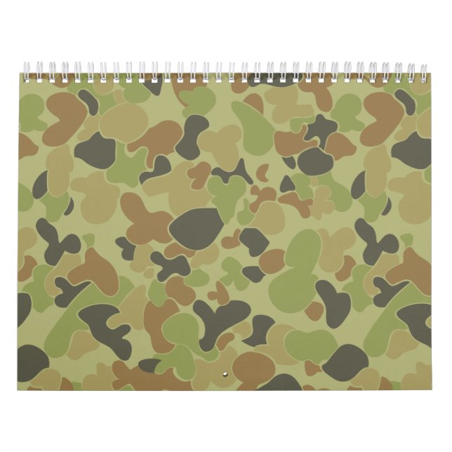 Auscam green camouflage calendar (Cover)