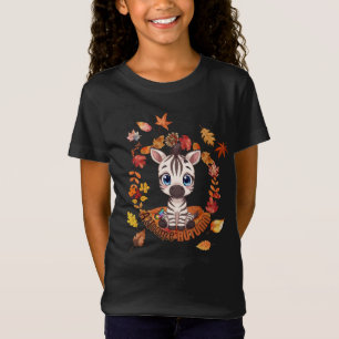 AUsome Autumn Cute Zebra Autism Awareness Fall T-Shirt