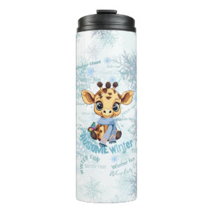 AUsome Winter Giraffe – Cute Autism Awareness Thermal Tumbler