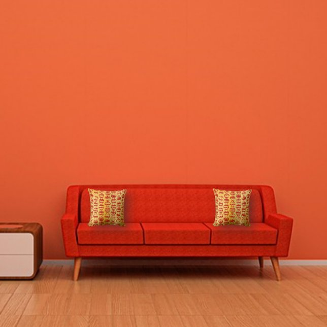 Auspicious Accents Chinese New Year Throw Pillow (Creator Uploaded)