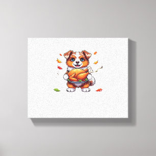 Aussie 178 Thanksgiving Oversized T-Shirt.png Canvas Print