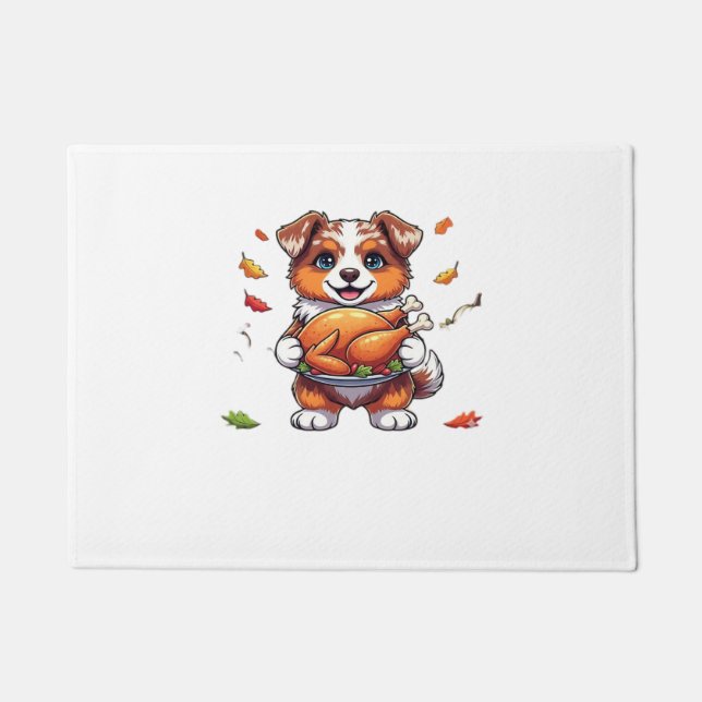 Aussie 178 Thanksgiving Oversized T-Shirt.png Doormat (Front)