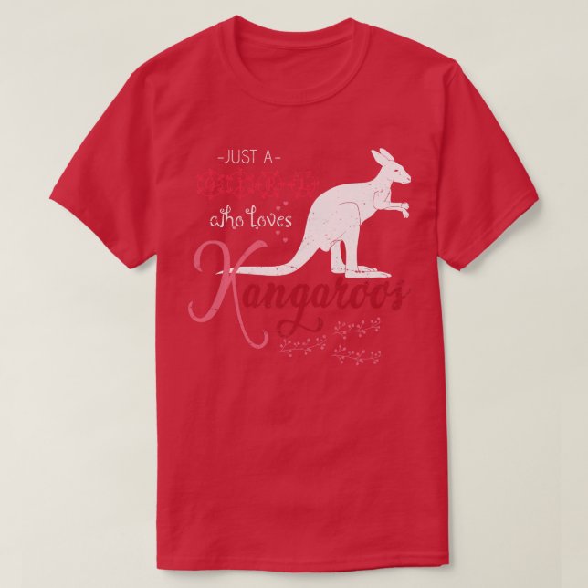 Aussie Animal Gift Girl Kangaroo T-Shirt (Design Front)