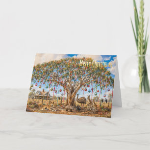 Aussie Animals Christmas Gumtree Baubles Card