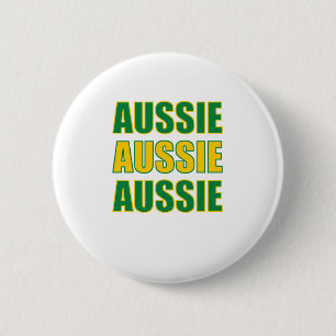 Aussie Aussie Aussie 6 Cm Round Badge