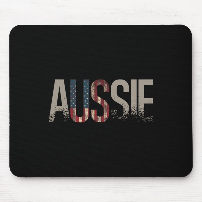 Aussie Australia Day 4th Of July Australian Americ Mouse Pad (Front)