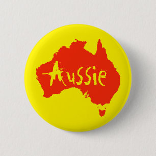 Aussie Australian Button Pin