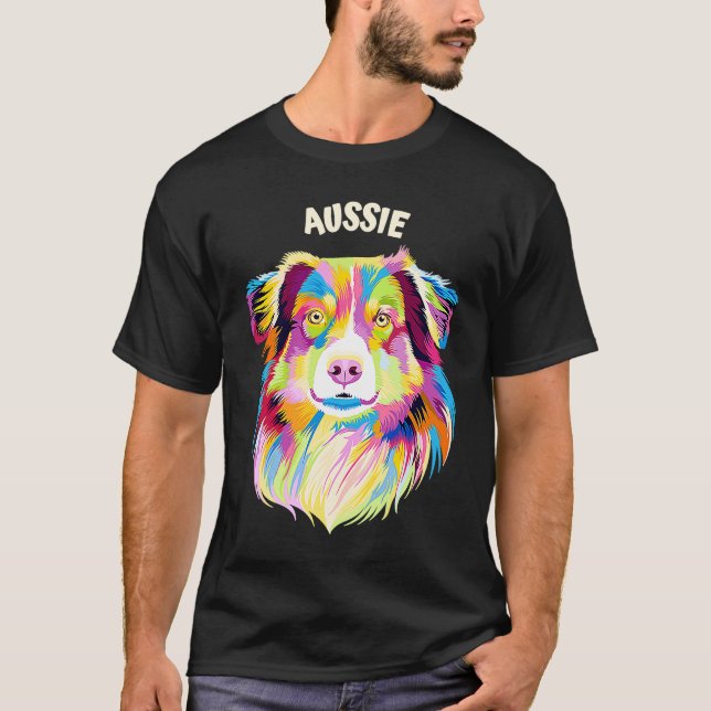 Aussie Australian Shepherd  Australian Shepard Hum T-Shirt (Front)