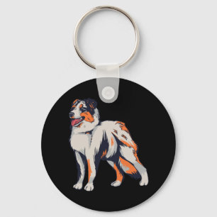 Aussie - Australian Shepherd Dog  Key Ring