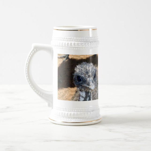 Aussie Baby Emu Face, Beer Stein (Left)