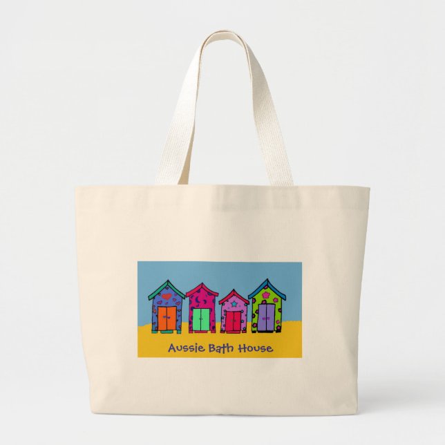Aussie Bath House Large Tote Bag (Front)