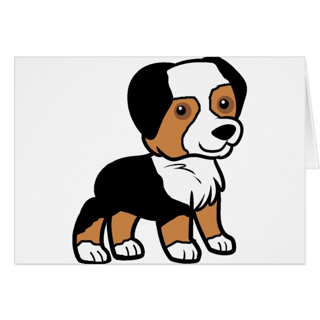 aussie black tri cartoon (Front Horizontal)