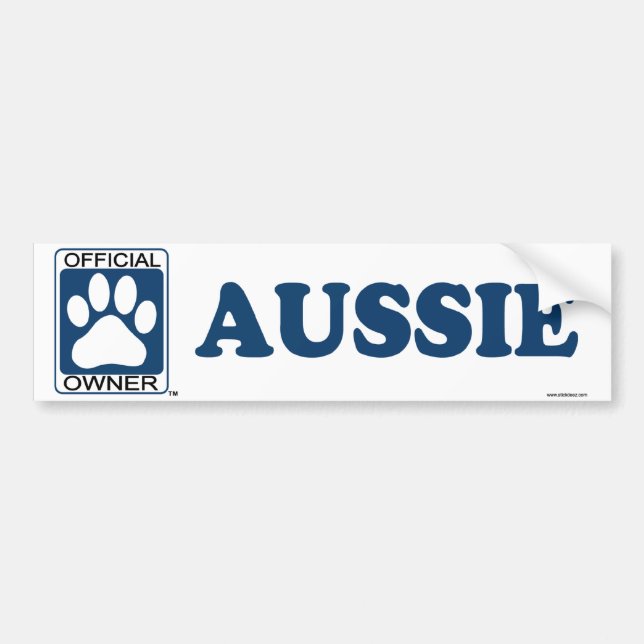 Aussie Blue Bumper Sticker (Front)