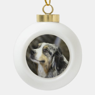 Aussie Ceramic Ball Christmas Ornament