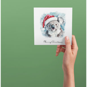 Aussie Christmas Cheer, Koala Bear custom Invitation