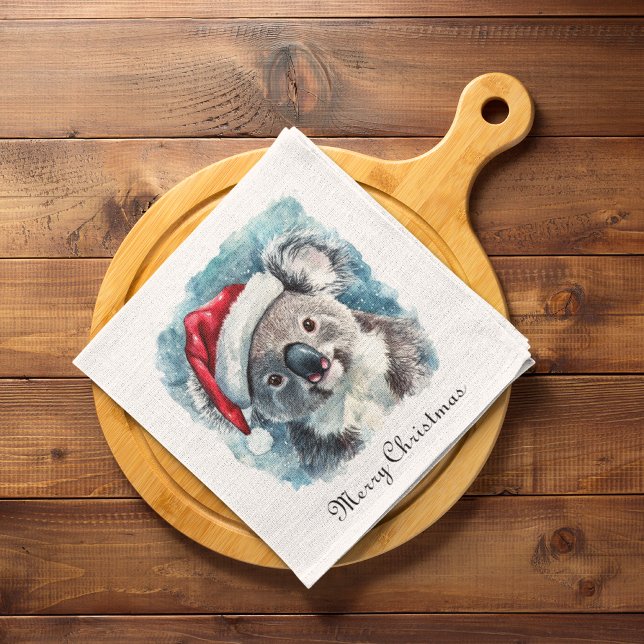 Aussie Christmas Cheer, Koala Bear custom Napkin (Creator Uploaded)