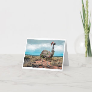 Aussie Christmas Emu Holiday Card