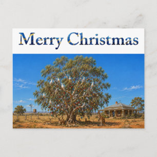 Aussie Christmas Gumtree Baubles Cockatoos Holiday Postcard