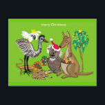Aussie Christmas Holiday Postcard<br><div class="desc">Santa koala giving out the presents</div>