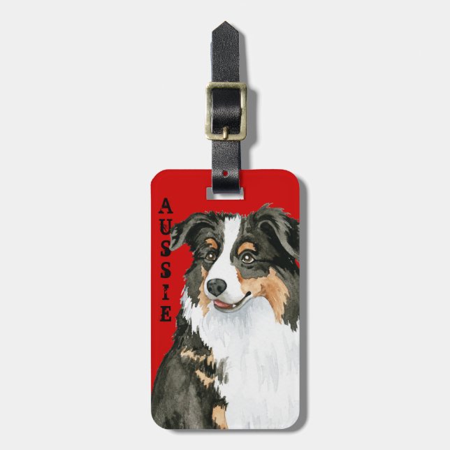 Aussie Colour Block Luggage Tag (Front Vertical)