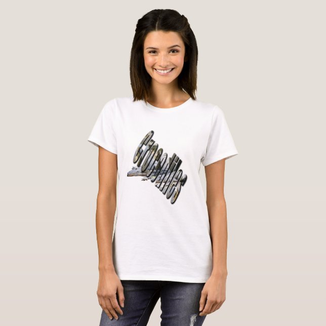 Aussie Crocodile Logo and Croc, Ladies Tshirt (Front Full)