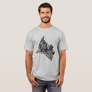 Aussie Crocodile Logo and Croc, Mens Grey T-shirt