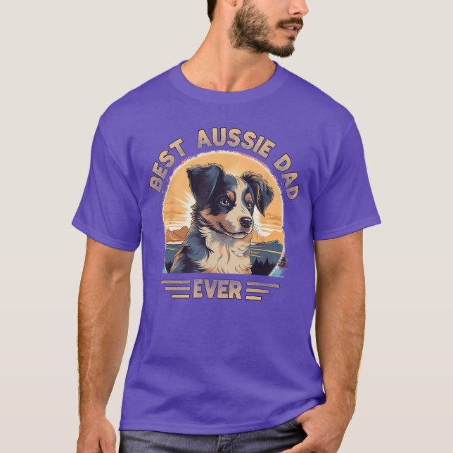 Aussie DAD Australian Shepherd gift T-Shirt (Front)