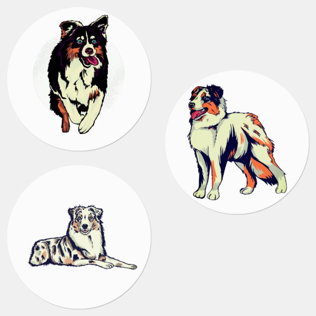 Aussie Dog,  Australian Shepherd Dog, Cattle Paw (Group)