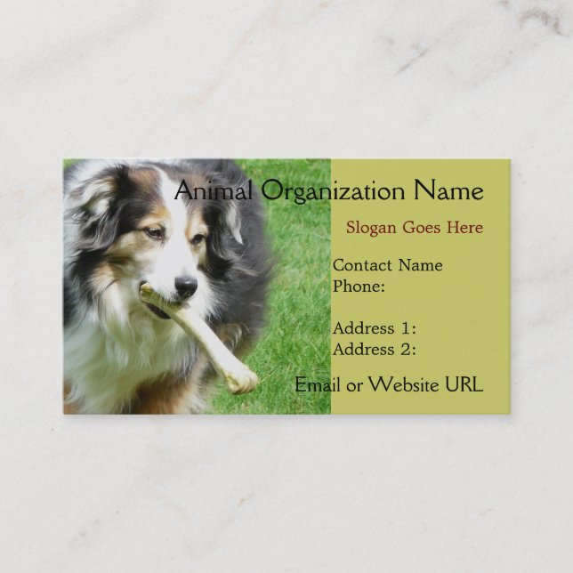 Aussie  Dog  Business Card (Front)