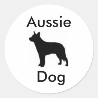 Aussie Dog Classic Round Sticker