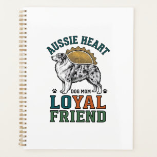 Aussie Dog Lover Vintage Engraved Shepherd Art_1 Planner