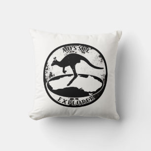 Aussie Explorer in grunge Cushion