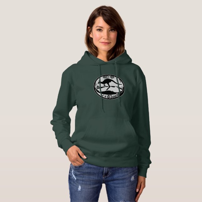 Aussie Explorer in grunge  Hoodie (Front Full)