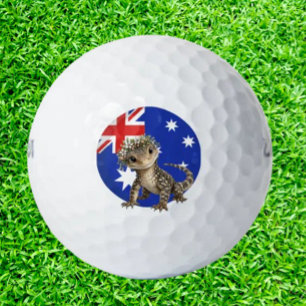 Aussie goanna golf balls