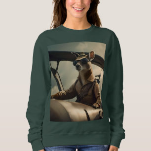 Aussie Kangaroo Aeroplane Pilot, Sweatshirt