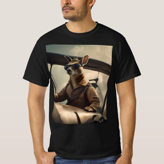 Aussie Kangaroo Pilot, T-Shirt (Front)
