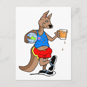 aussie kangaroo postcard