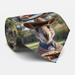 Aussie Kangaroos Love Australian Made Meat Pies, Tie