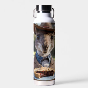 Aussie Kangaroos Love Australian Made Meat Pies, Water Bottle
