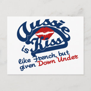 Aussie Kiss postcard