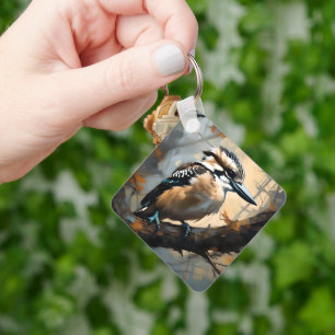 Aussie Kookaburra Oil Paint, Key Ring