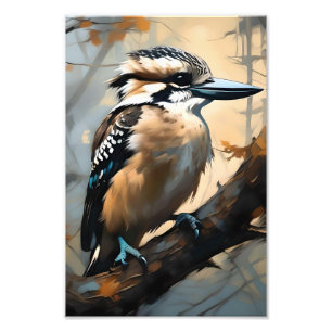 Aussie Kookaburra Oil Paint, Photo Print